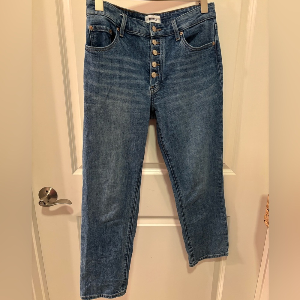 PISTOLA Monroe straight leg butterfly button jeans